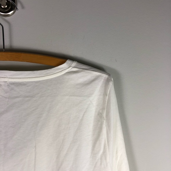 J. Crew Factory Cream Long Sleeve Top with Pleated Detail - Picture 7 of 9